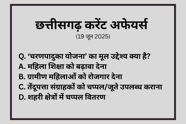 chhattisgarh current affairs june 2025