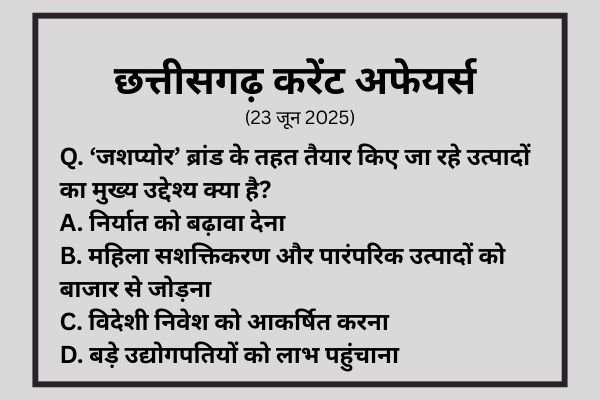 chhattisgarh current affairs june 23, 2025