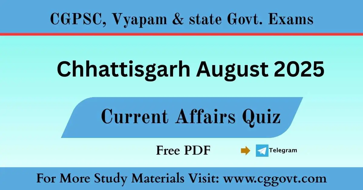 cg current affairs quiz in English 2025