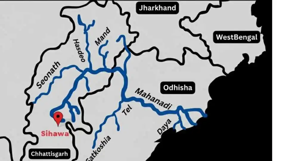 Mahanadi River originating from Sihawa Hills in Chhattisgarh