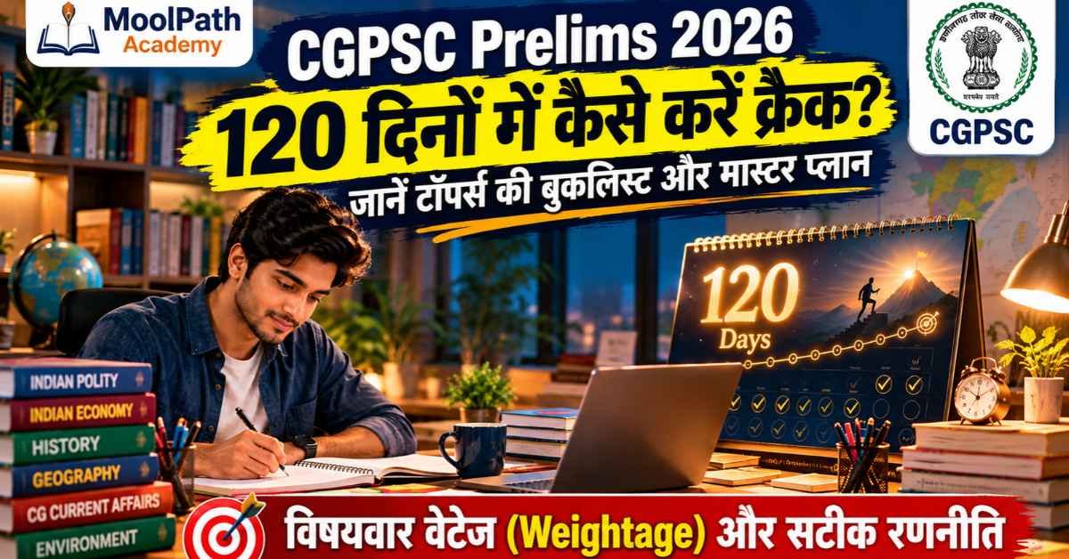CGPSC SSE 2026 Prelims Exam Strategy 120 Days Master Plan and Booklist